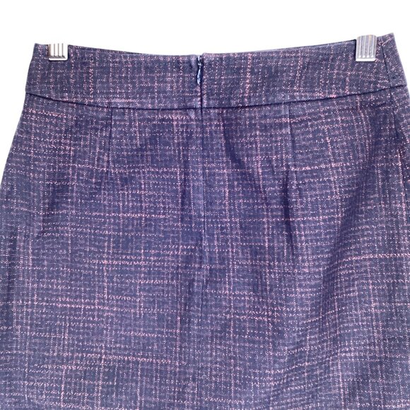 See By Chloé‎ Skirt Size 34 US 0-2 Ink Navy Plaid Cotton Pencil Mini - Picture 6 of 10